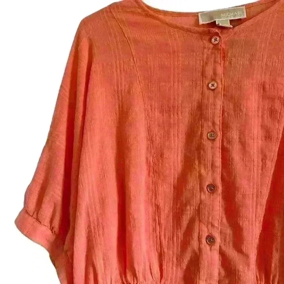 MICHAEL MICHAEL KORS Short-Sleeve Peplum Summer Top - Picture 3 of 9